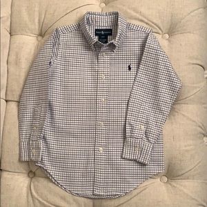 Ralph Lauren Plaid Button Down Shirt size 4/4T.